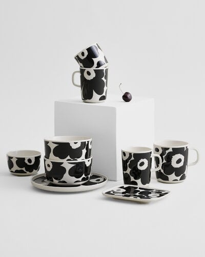 Marimekko Tazza Oiva Unikko Dl Bianco Nero Finnish Design Shop