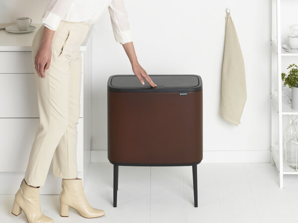 Brabantia Bo Touch Bin 11 23 L Mineral Cosy Brown Finnish Design Shop