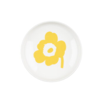 Marimekko Oiva Unikko Plate Cm White Spring Yellow Finnish