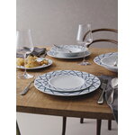 Alessi La Bella Tavola and My Beautiful China piatto da dessert, bianco - blu, immagine decorativa