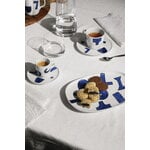 Alessi Itsumo - Yunoki mocha cup with saucer, 9 cl, white - blue, decoration image