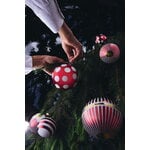 Alessi Delight 1 bauble, 9 cm, white - red - gold, decoration image