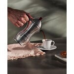 Alessi Pulcina espresso coffee maker, 3 cups, aluminium - red