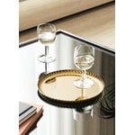 Alessi Pleats round tray,  23 cm, gold, decoration image