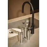 Alessi Range Canale, support à couverts, acier inoxydable, image décorative