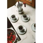 Alessi Pulcina espresso coffee maker, 6 cups, aluminium - red, decoration image