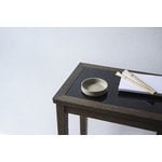 Sibast Table d'appoint No 1, 35 x 25 cm, chêne huilé foncé - verre noir