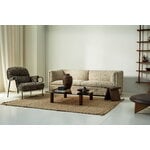 Fogia Lyra armchair, black steel - brown Kvadrat Safire 0001