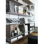 String Furniture String magazine shelf, 78 x 30 cm, white steel