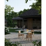 GUBI C-chair Outdoor, teak - HDPE cane, decoration image