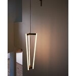 Michael Anastassiades Tube Chandelier riippuvalaisin, satiini messinki, sisustuskuva