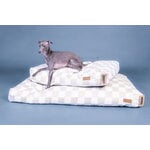 PAIKKA Check Mattress koiranpeti, 125 x 80 cm, beige, sisustuskuva