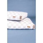 PAIKKA Check Mattress koiranpeti, 125 x 80 cm, beige, sisustuskuva