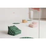 Nobodinoz Vibes kids' armchair beanbag, green white windowpane, view 7