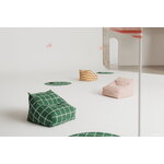 Nobodinoz Vibes kids' armchair beanbag, mustard and sand tiles, view 6