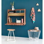 Hartô Gaston wall desk, 80 cm, oak - ash green - sage, decoration image