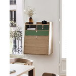 Hartô Gaston wall desk, 60 cm, oak - ash green - sage, decoration image