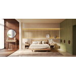 Hartô Sonia round mirror, 90 cm, natural glass - oak, decoration image