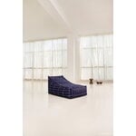 Nobodinoz Vibes Long beanbag, navy blue grid, view 2