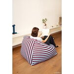 Nobodinoz Ziggy armchair beanbag, burgundy blue stripes, view 6