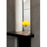 Verpan Wire table lamp, 30 cm, chrome - yellow, decoration image