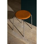 Fritz Hansen Dot stool, walnut leather - chrome
