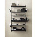 String Furniture String metal shelf, 58 x 30 cm, high, black