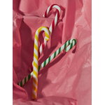 Kosta Boda Polka candy cane glass ornament, 170 mm, 3 pcs, white - yellow, decoration image
