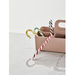 Kosta Boda Polka candy cane glass ornament, 170 mm, 3 pcs, white - green, decoration image
