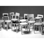 Artek Aalto stool E60, black linoleum - birch