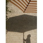 Skagerak Parasol rayé Messina ø 270 cm, doré - blanc