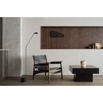 Karimoku Case N-LC02 Loungesessel, geräucherte Eiche - schwarzes Leder, dekorationsbild