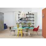 Artek Domus chair, lacquered oak - black leather