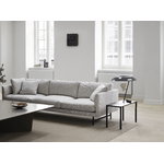 Fredericia Calmo 80 sofa, 3-seater, Ruskin 10 - black steel