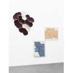 Kvadrat Clouds fabric tiles, 8 pcs, burgundy - white