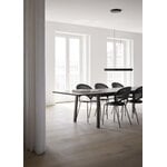Fredericia Ana extension dining table, black - smoked oak
