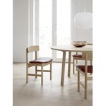 Fredericia Mogensen 3236 chair, oiled oak - red leather