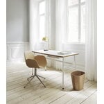 Normann Copenhagen Form Swivel 4L armchair, aluminium - brandy leather Ultra