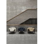 Hem Puffy lounge chair, sand leather - black grey steel