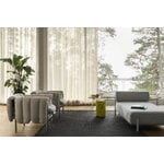 Hem Puffy lounge chair, natural - black grey steel