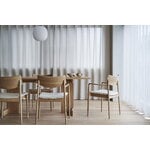 Karimoku Case A-DC02 dining armchair, chêne laqué - Hallingdal gris 65 0110, image décorative