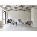 Normann Copenhagen Drape lounge chair, low, Remix 113 - Hallingdal 100 - black oak