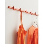 String Furniture Barra con ganci appendiabiti Relief, media, 82 cm, arancione