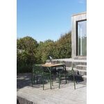 Normann Copenhagen Vig dining table, 90 x 80 cm, Robinia wood - dark green