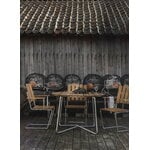 Grythyttan Stålmöbler Table 9A, 100 cm, galvanized steel - teak, decoration image