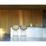 Normann Copenhagen Mat baarituoli, 65 cm, pyökki - cream steel - seaweed, sisustuskuva