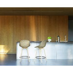 Normann Copenhagen Mat baarituoli, 65 cm, pyökki - cream steel - seaweed, sisustuskuva
