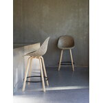 Normann Copenhagen Mat baarituoli, 65 cm, pyökki - cream steel - seaweed, sisustuskuva