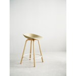 Normann Copenhagen Mat baarijakkara, 65 cm, pyökki - cream steel - hemp, sisustuskuva