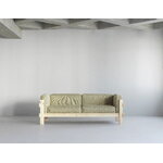 Normann Copenhagen Kube Sofa, 3-Sitzer, dunkelbraun - Remix 133 grau, dekorationsbild